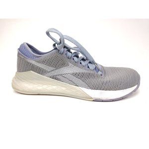 Size 8 Reebok Women's Nano 9 Gray white cross fit athletic tennis shoes DV6361